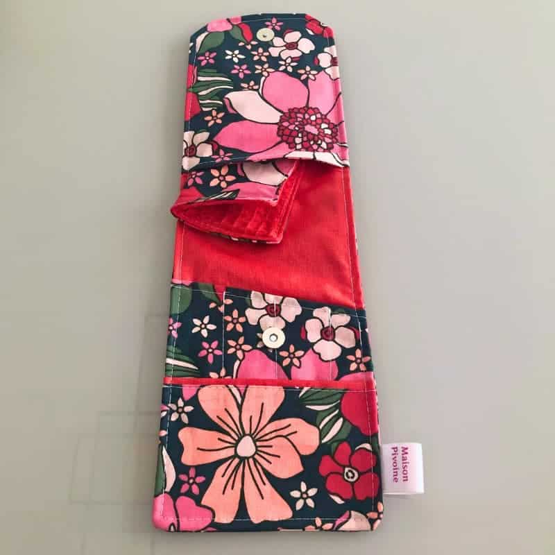 Pochette à couverts avec serviette. fabrication française. Maison Pivoine