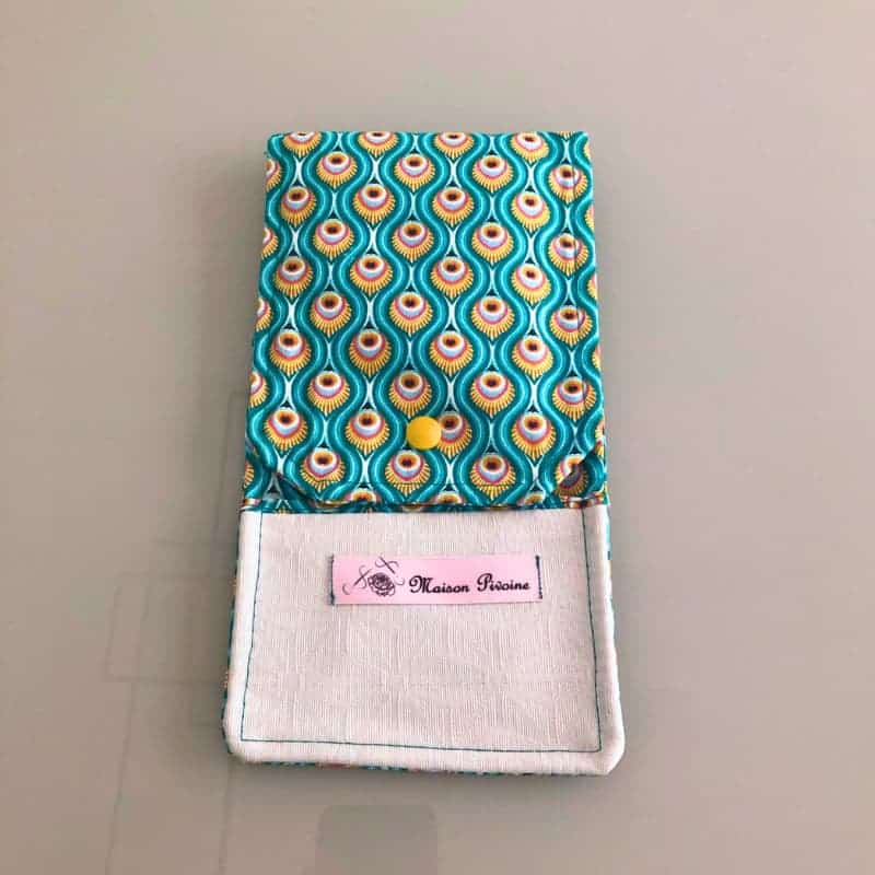 Pochette à couverts avec serviette. fabrication française. Maison Pivoine