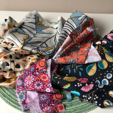 Chutes de tissus, les recycler en accessoires Maison Pivoine