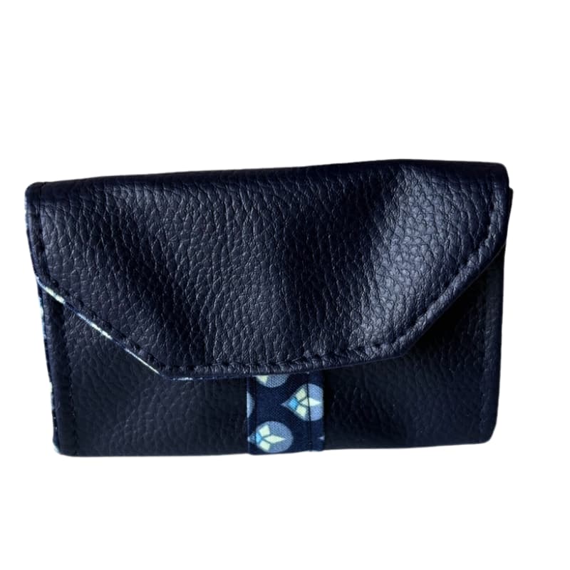 Porte-cartes homme avec fermeture aimanté dans les teintes de bleues