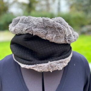 snood-homme-noir-gris snood homme noir