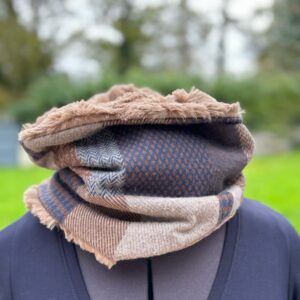 tour-de-cou-homme-marron-bleu snood homme marron