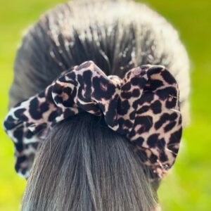 chouchou-leopard Chouchou cheveux cousu à la main en bretagne par Maison Pivoine