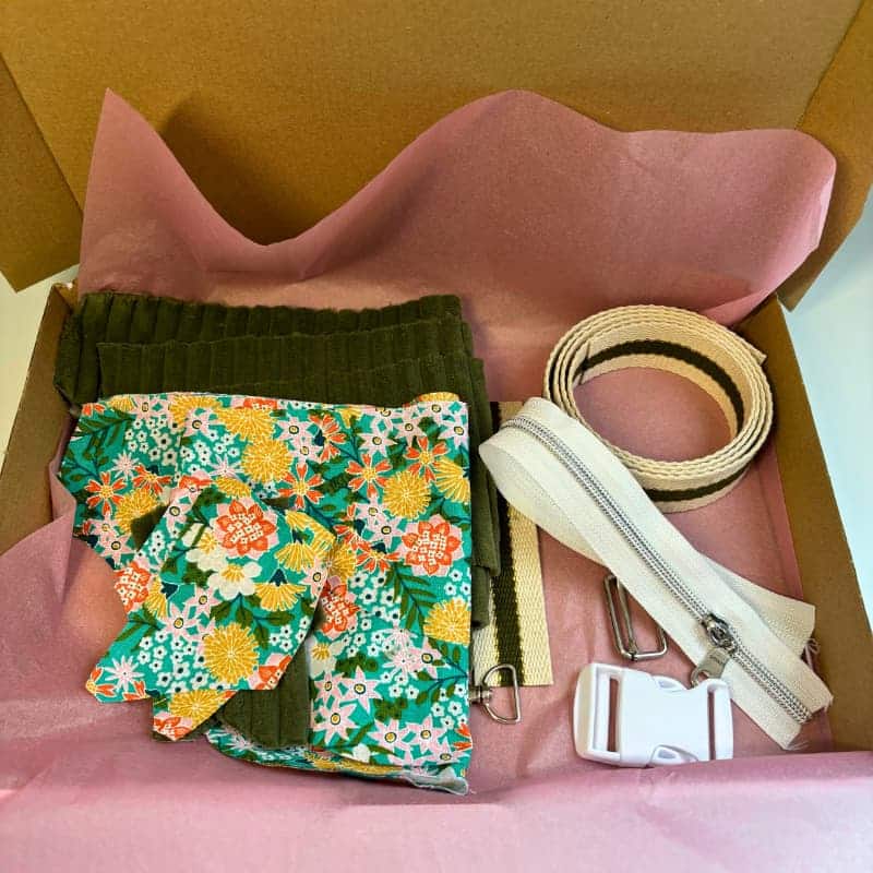 Kit couture sac banane vert