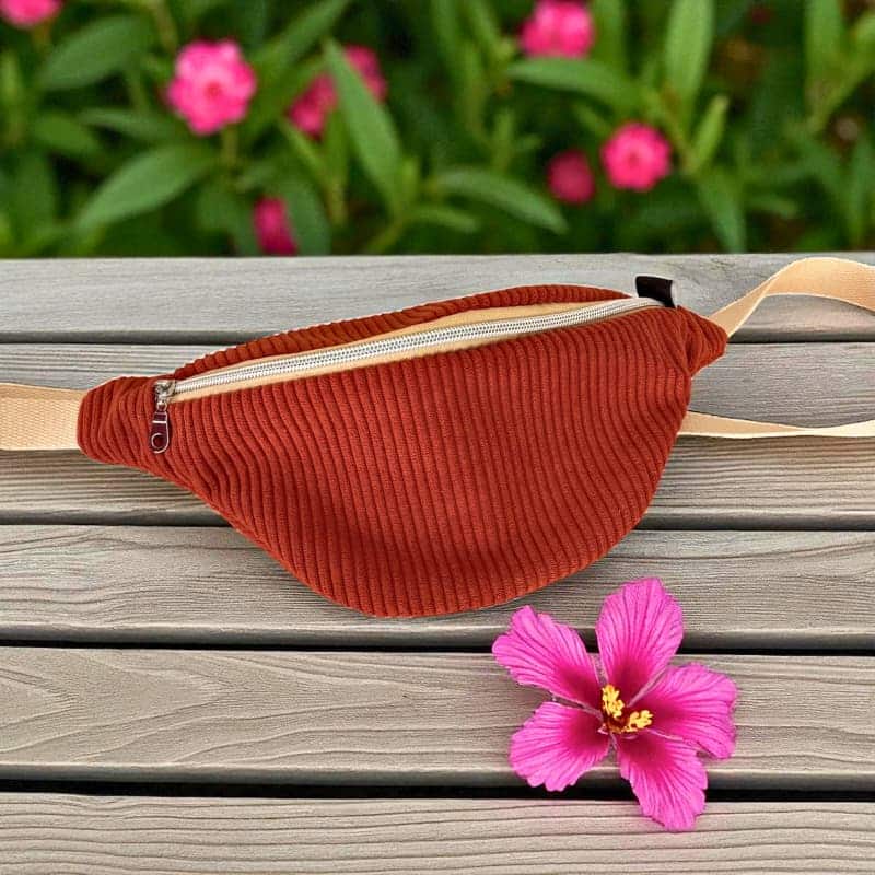 sac banane femme terracotta
