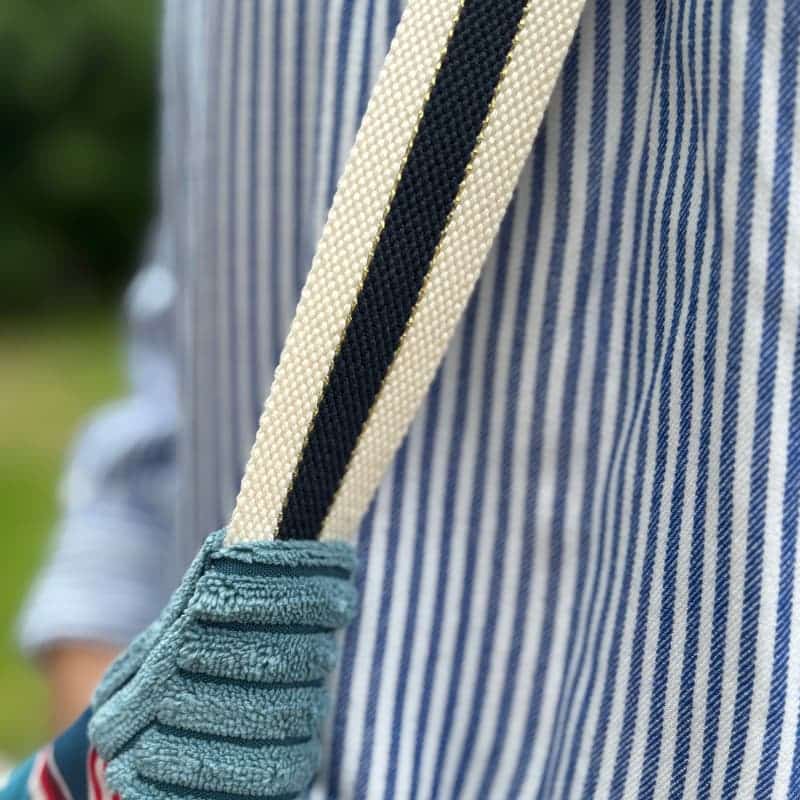 Sangle bicolore bleue marine et crème