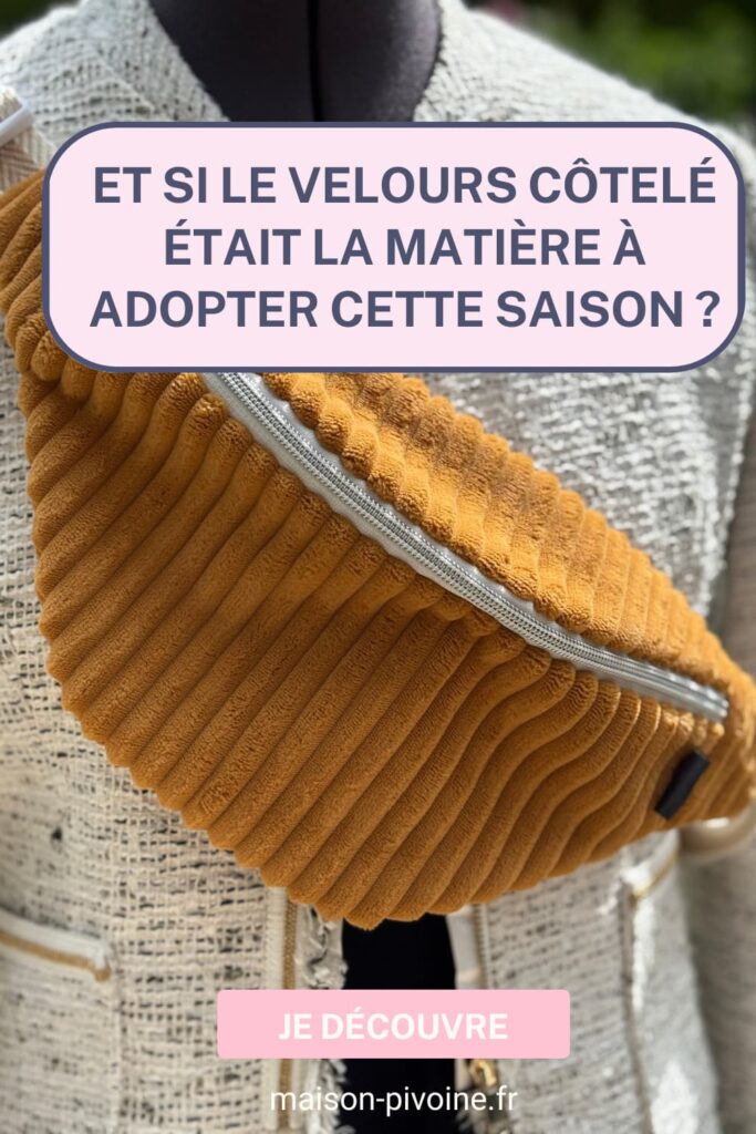 velours-cotele-matiere-tendance Sac banane en velours jaune